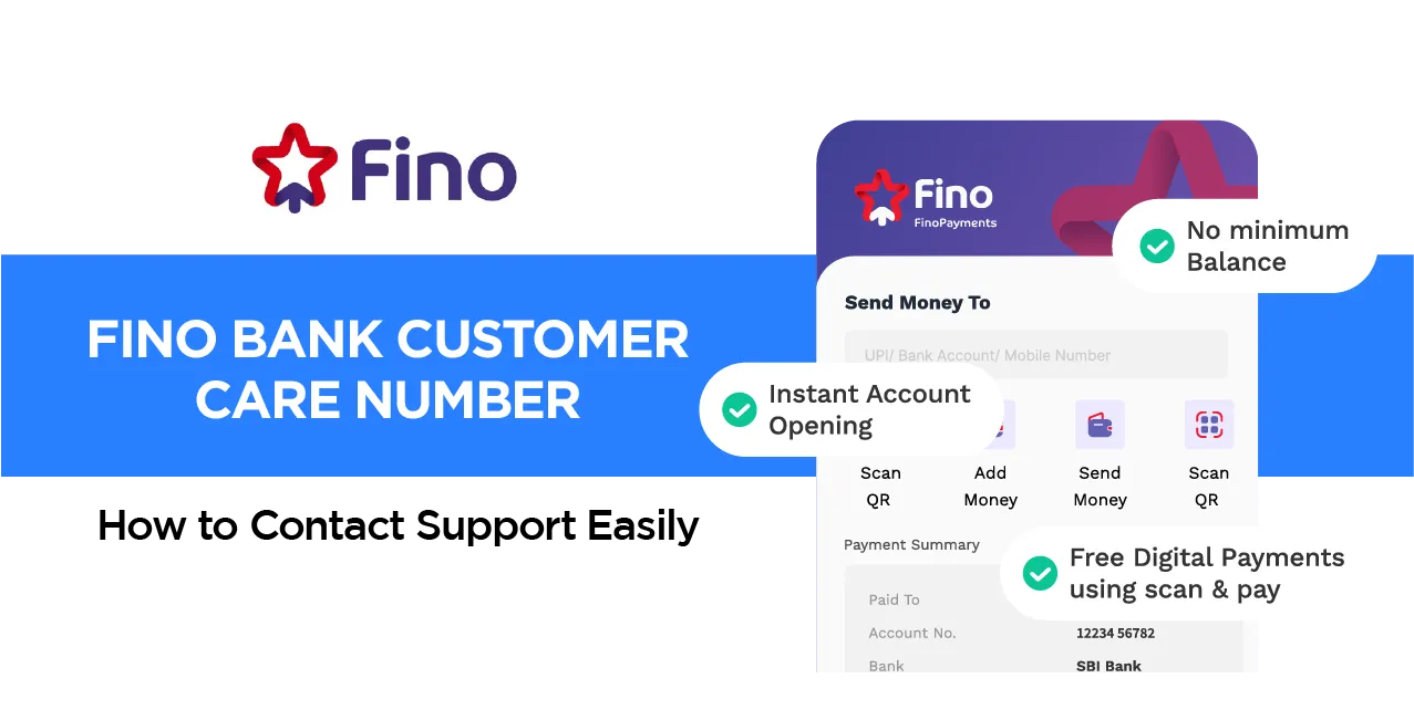 Fino Bank Customer Care Number – How to Contact Support Easily