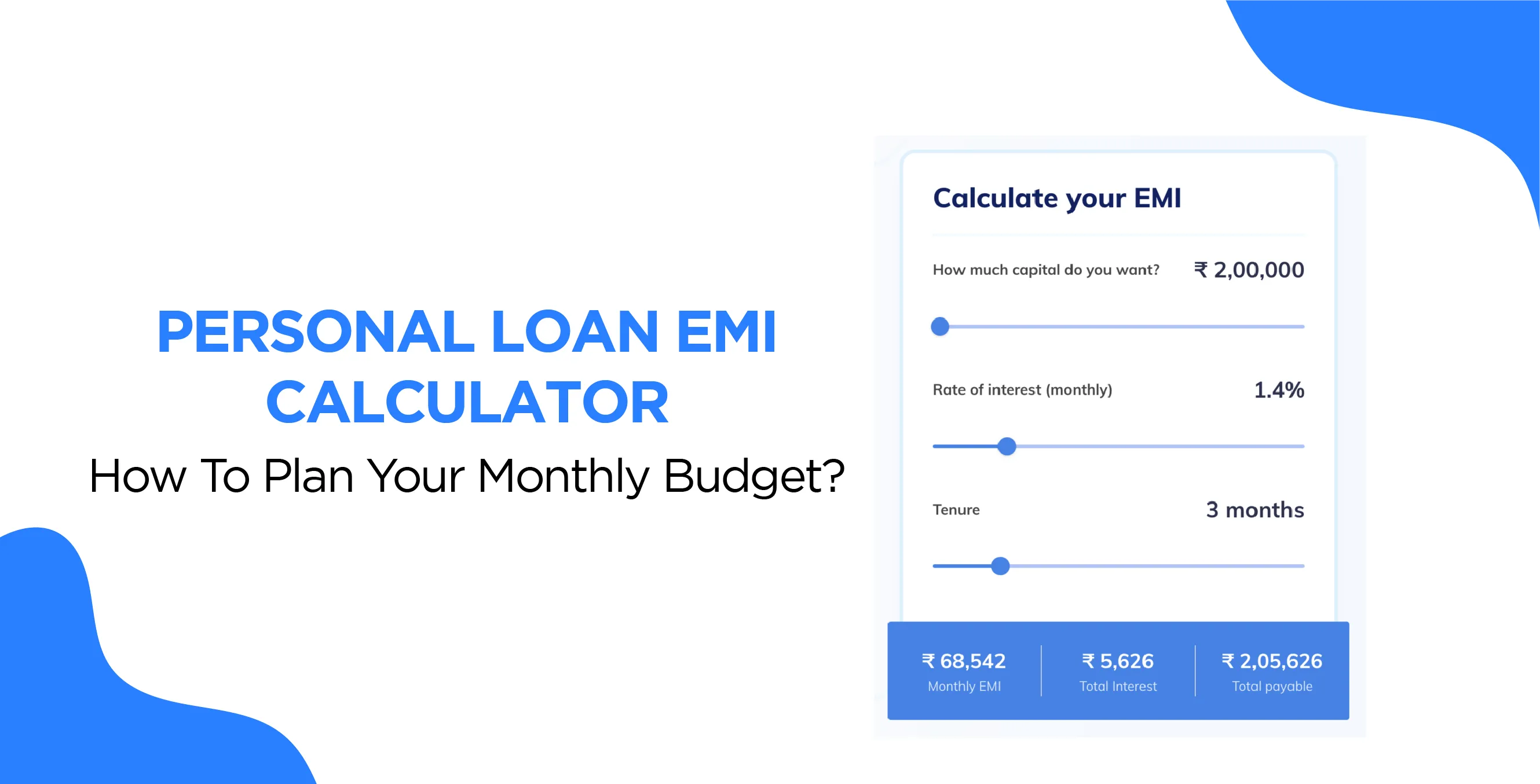 Personal Loan EMI Calculator – How To Plan Your Monthly Budget?