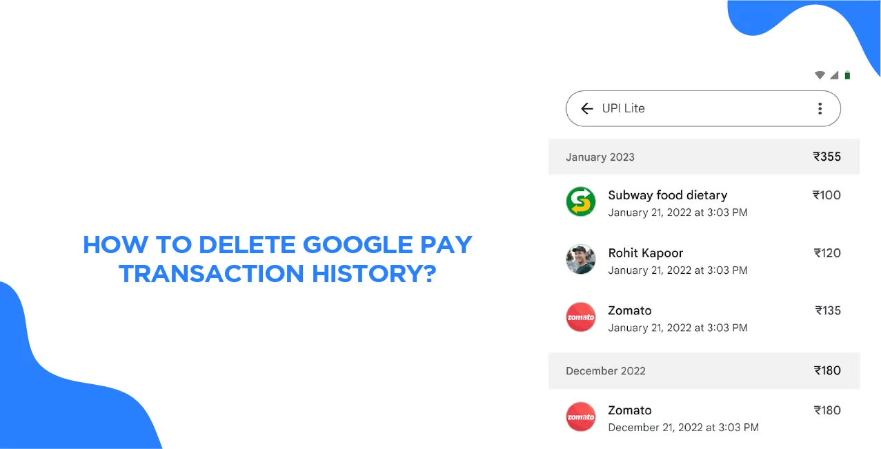 How to Delete Google Pay Transaction History?