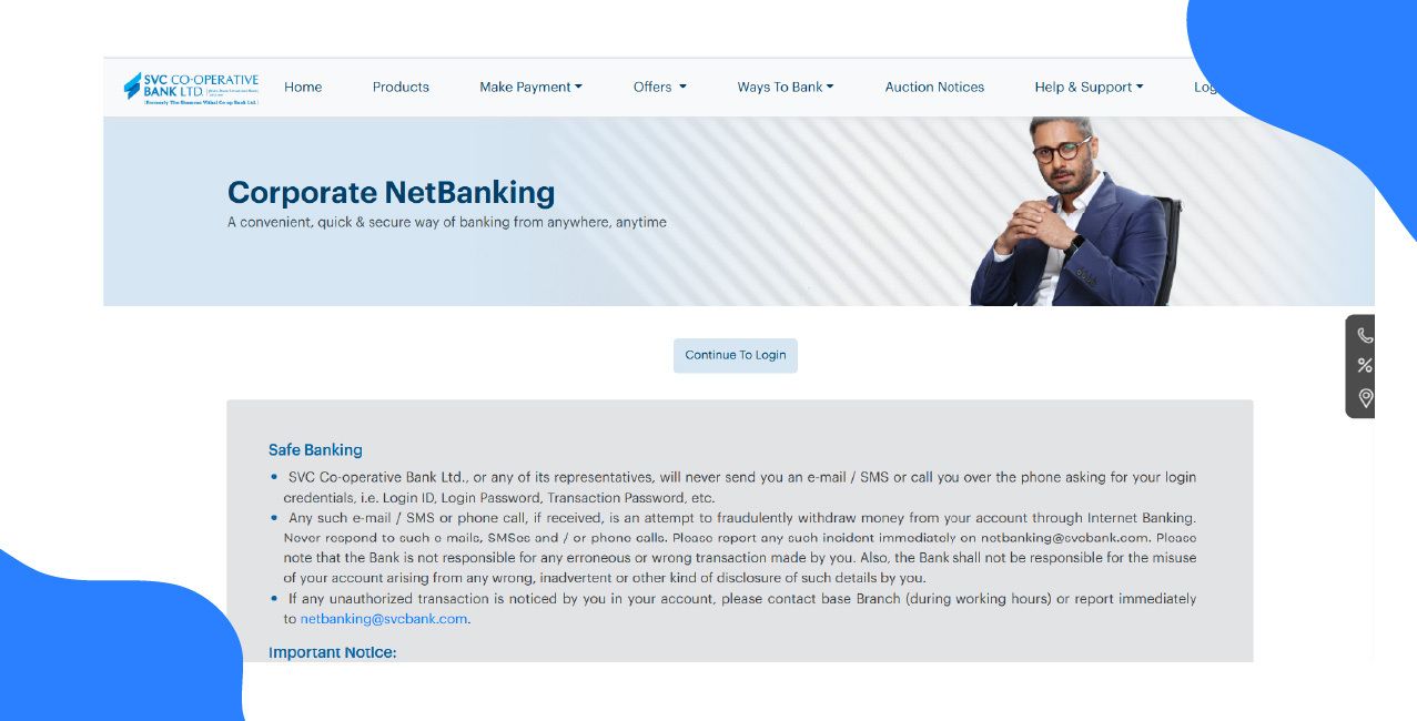 SVC Corporate Net Banking – Registration, Features & Workflow