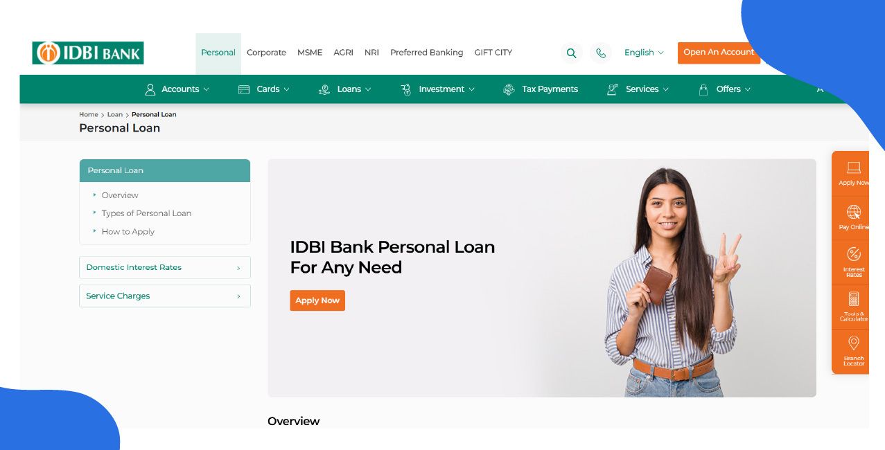 IDBI Bank Personal Loan Interest Rate – Rates & Eligibility Details