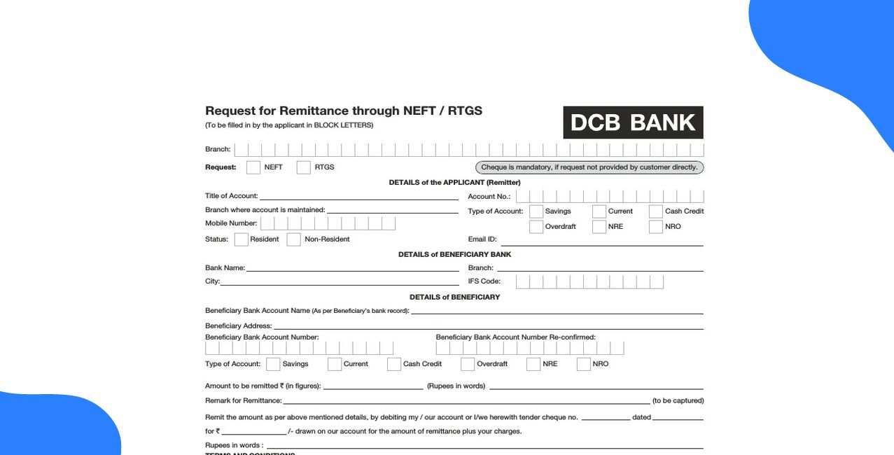 DCB Bank RTGS Form | Download & Updated Guide