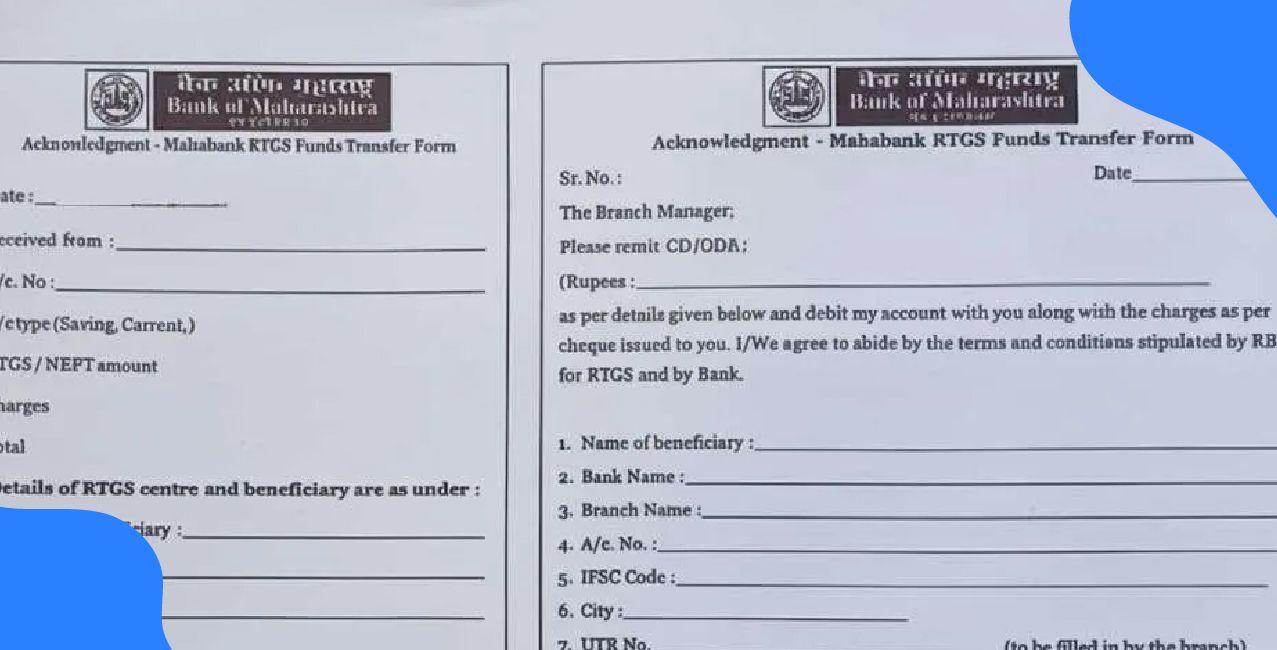 Bank of Maharashtra NEFT Form – Complete Guide & How to Fill