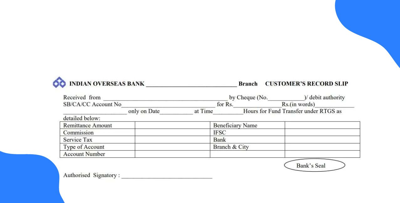 Indian Overseas Bank NEFT Form – Complete Guide & How to Fill
