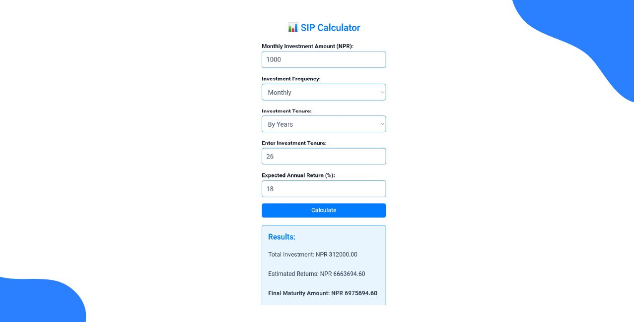 One Time SIP Calculator: Calculate Lump Sum SIP Returns