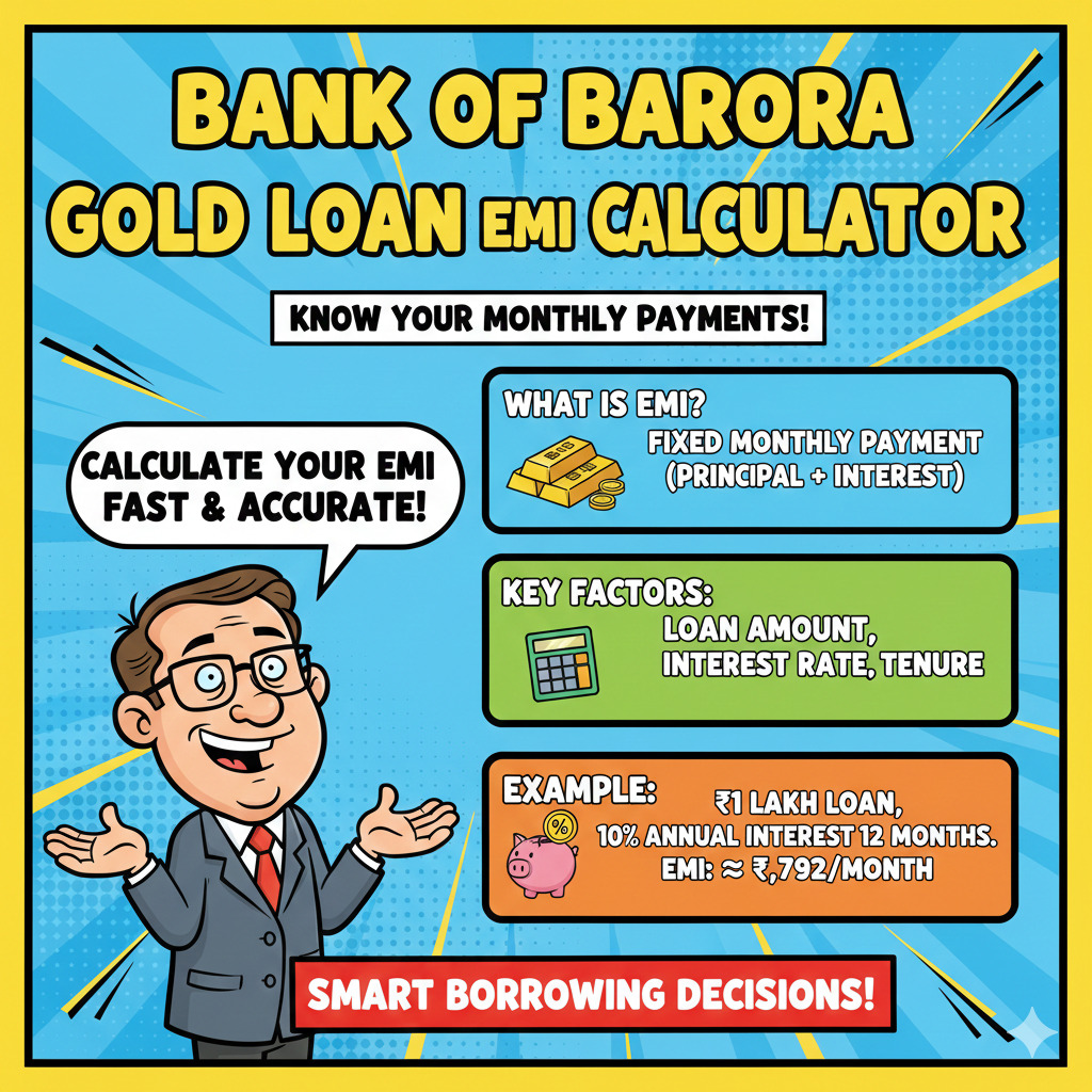 bank of baroda gold loan emi calculator