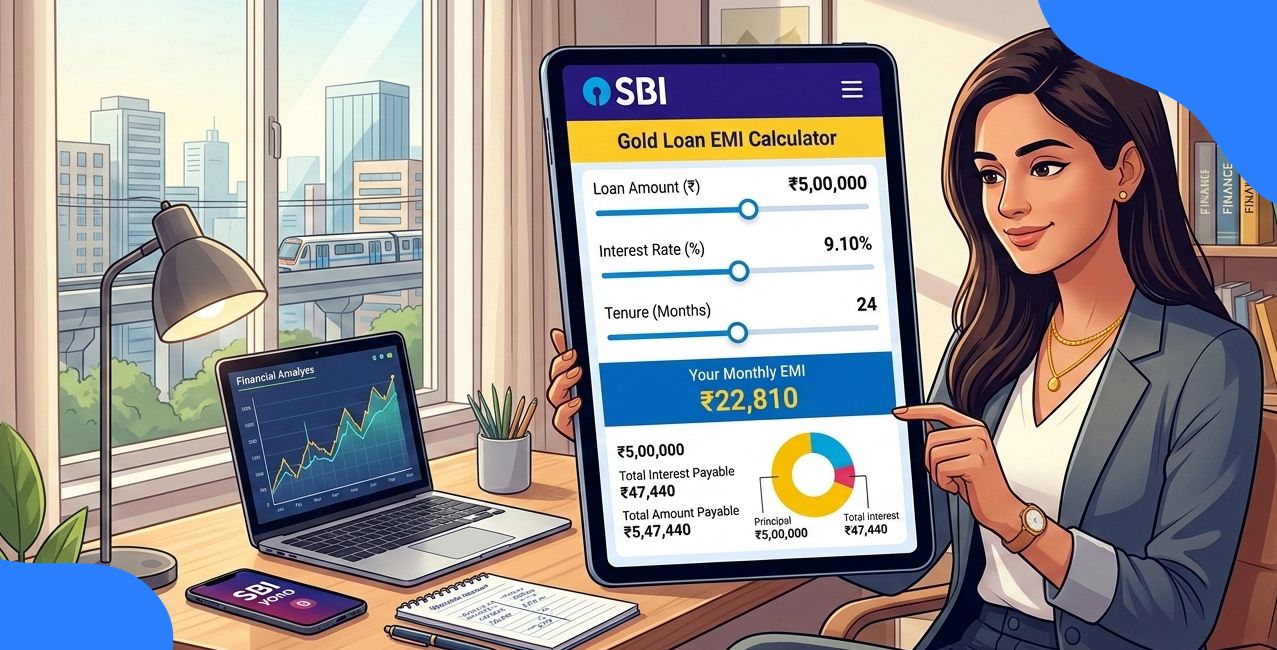 SBI Gold Loan EMI Calculator: Calculate EMI, Interest & Total Payment