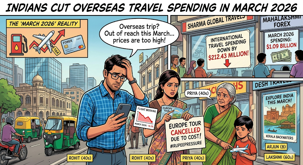 Indians Cut Overseas Travel Spending In March 2026 Amid Rupee Pressure