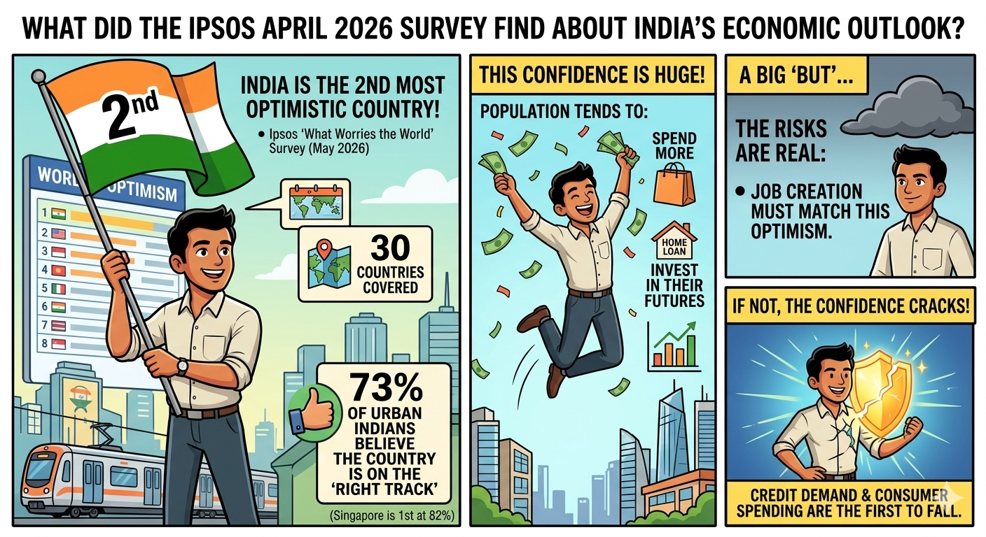 What Did the Ipsos April 2026 Survey Find About India’s Economic Outlook?