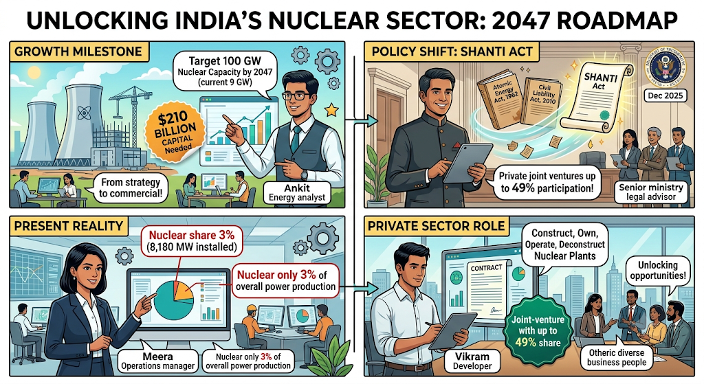 What Does the SHANTI Act Change, and Why Does India Need $210 Billion for Nuclear Power?