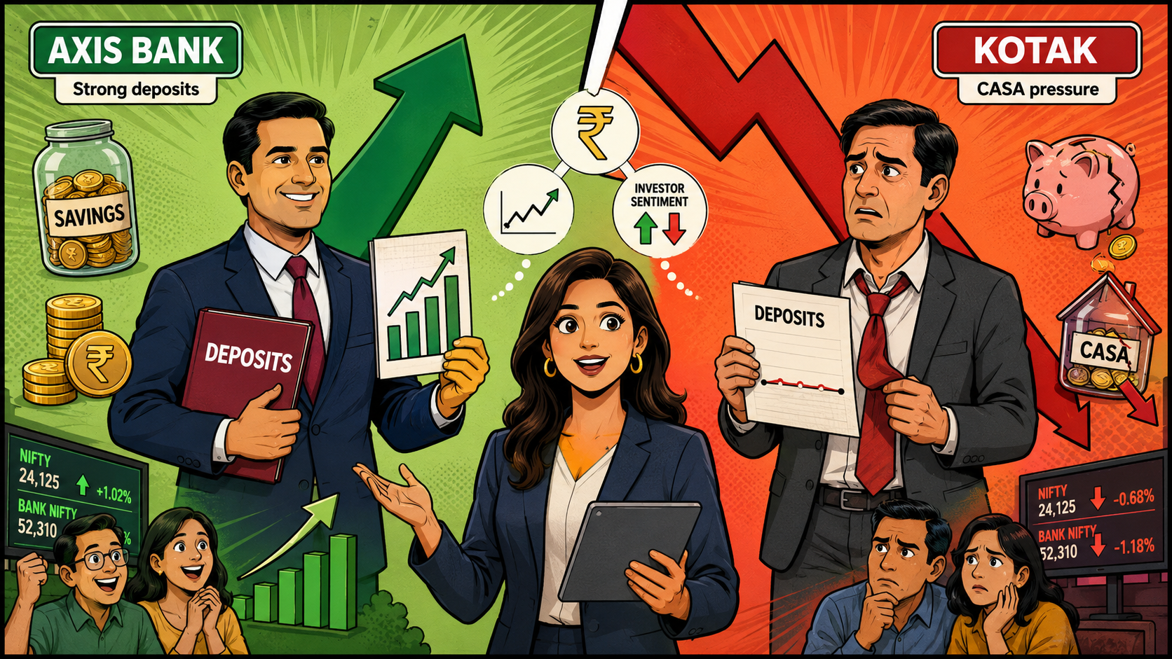 Why Did Axis Bank Gain While Kotak Slipped?