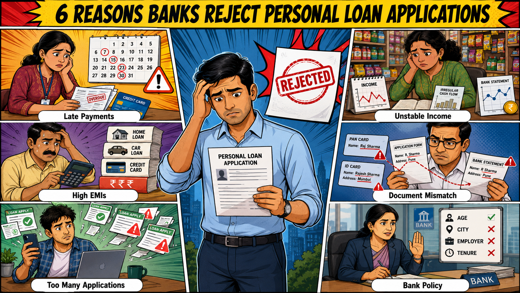 6 Reasons Banks Reject Personal Loan Applications