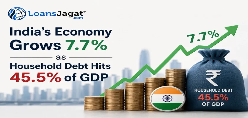 India’s Economy Expands 7.7% as Household Debt Reaches 45.5% of GDP