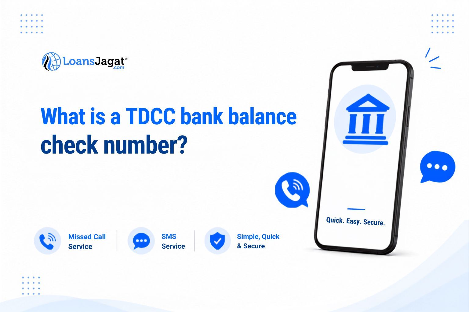 What is a TDCC bank balance check number?