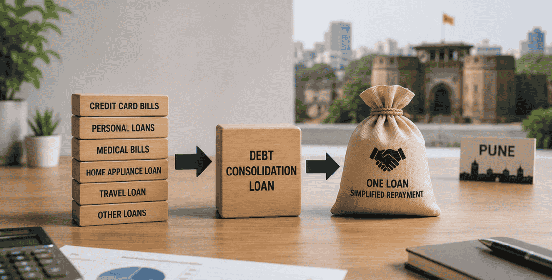 Debt Consolidation Loan in Pune - Benefits, Eligibility & How It Works 