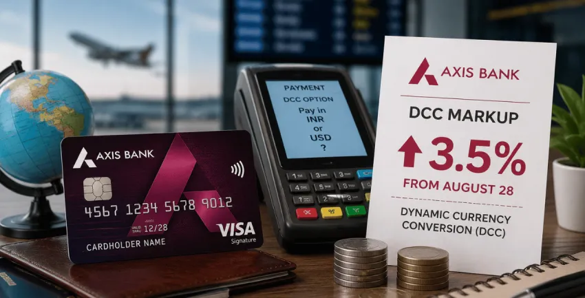 Axis Bank Credit Card New Rules From August 28: DCC Markup Rises to 3.5%