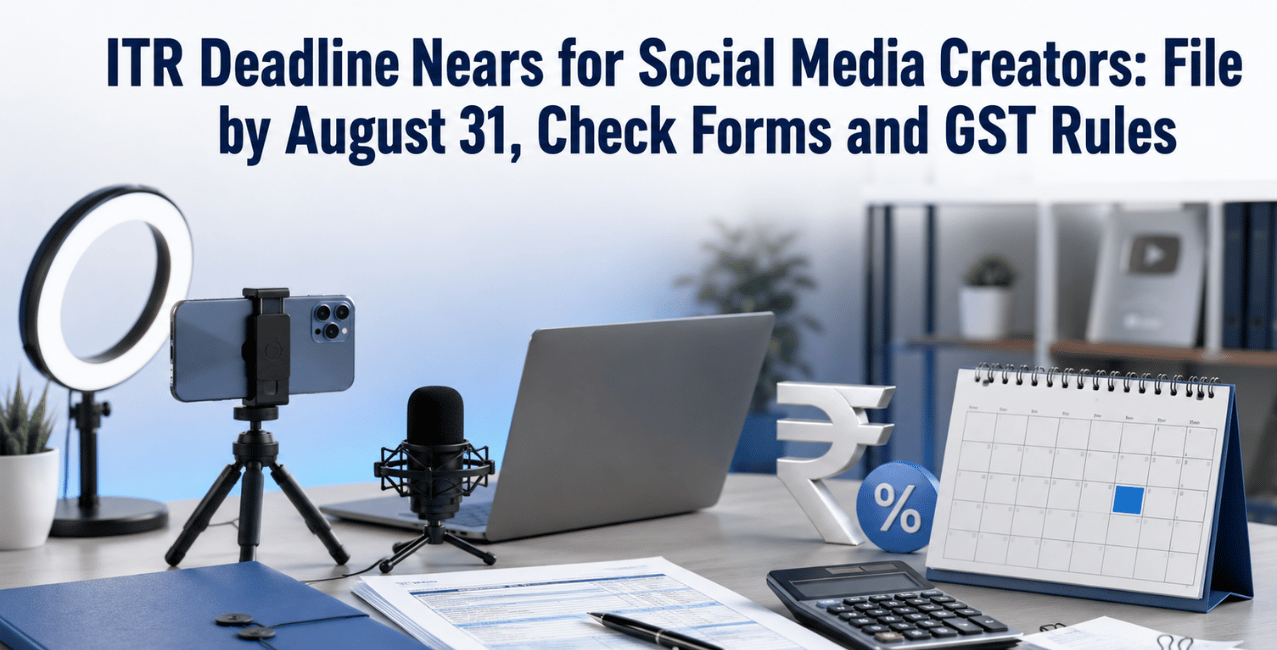 ITR Deadline Nears for Social Media Creators: File by August 31, Check Forms and GST Rules