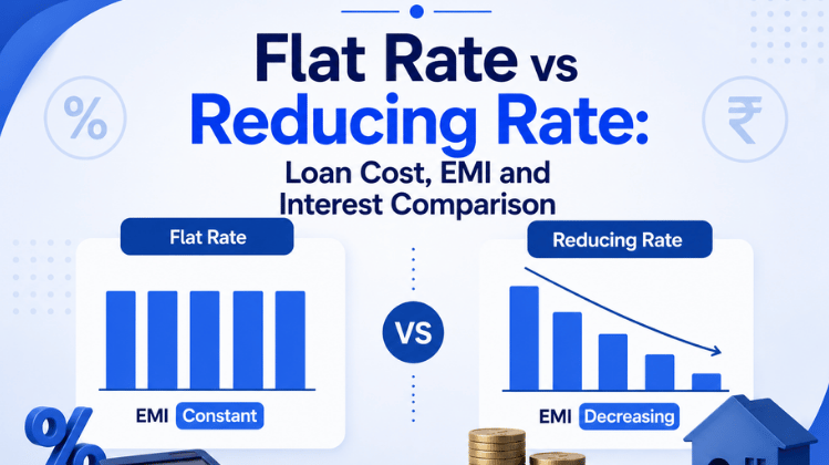 Flat Rate vs Reducing Rate: Loan Cost, EMI and Interest Comparison