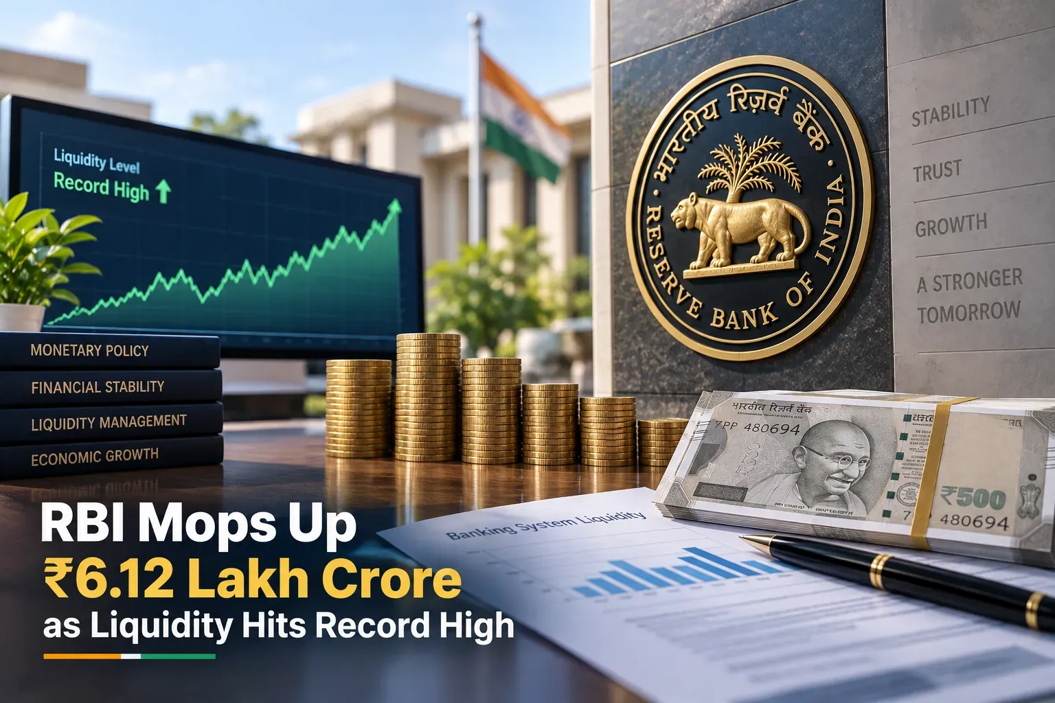 RBI Mops Up ₹6.12 Lakh Crore as Surplus Liquidity Hits Record High