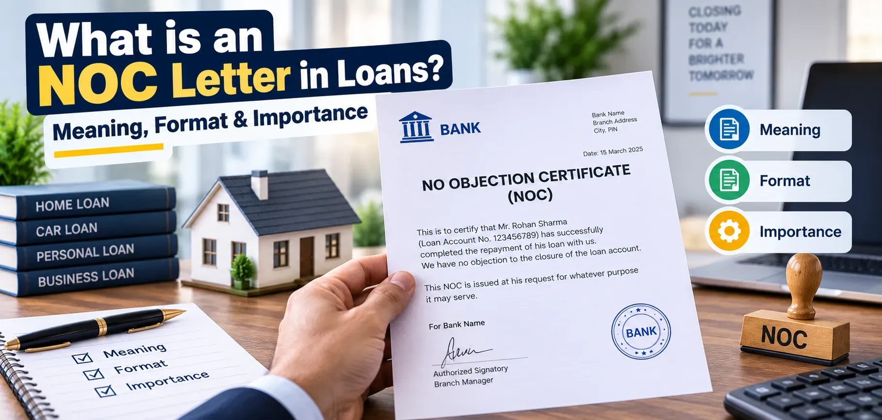 NOC Letter in Loans: Meaning, Format & Importance