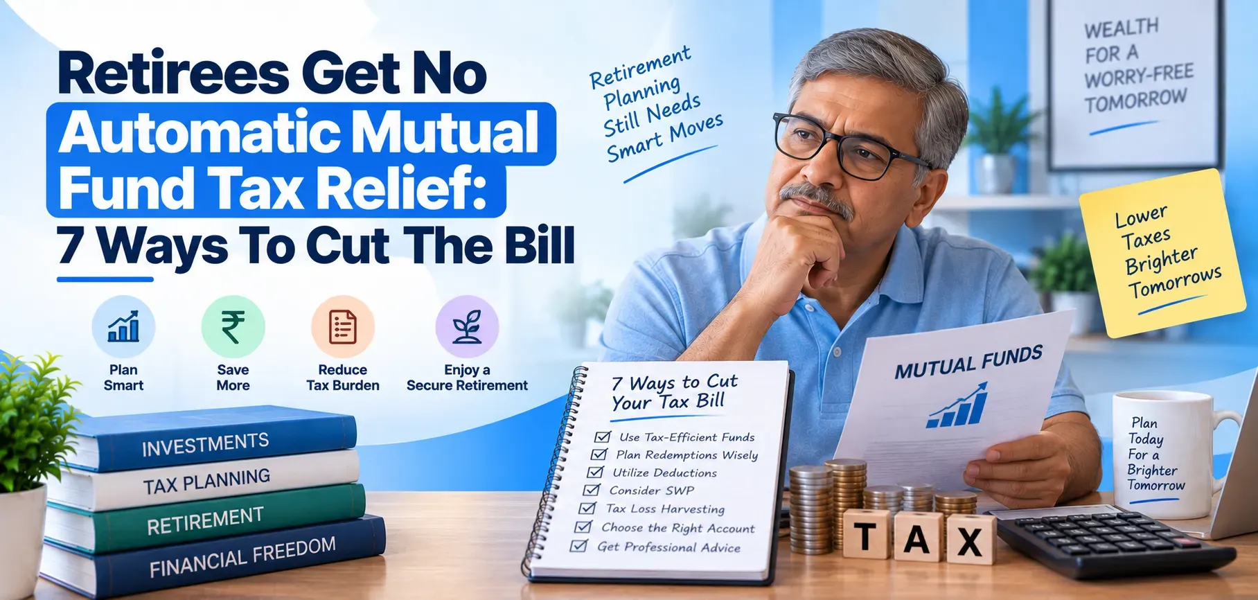 Retirees Get No Automatic Mutual Fund Tax Relief: 7 Ways To Cut The Bill