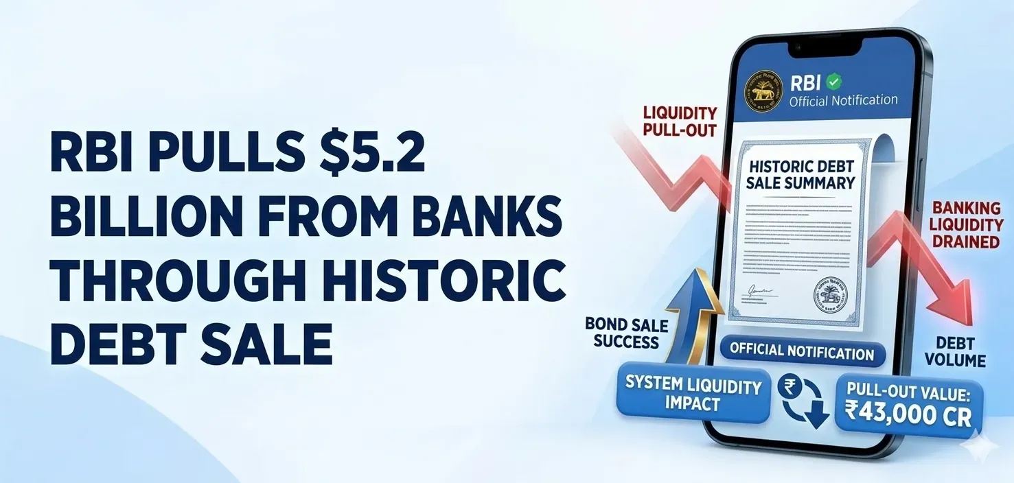 RBI Pulls $5.2 Billion From Banks Through Historic Debt Sale