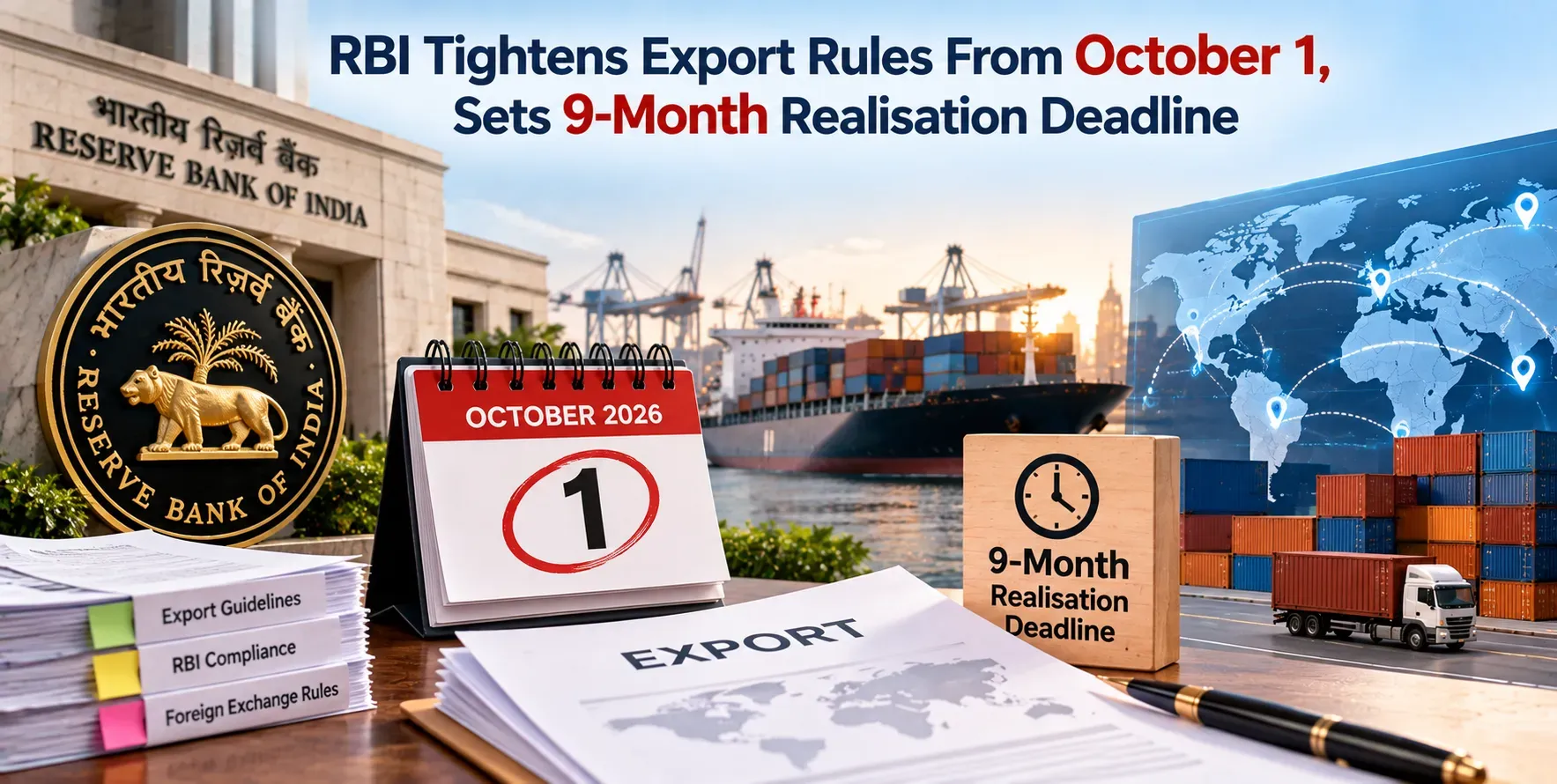 RBI Export Rules From October 1: 9-Month Realisation Deadline