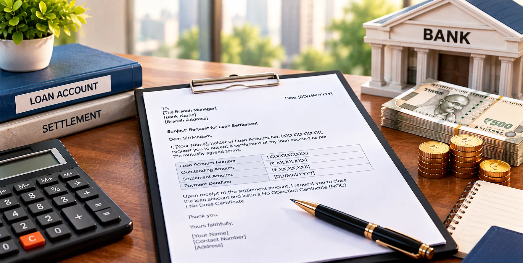 loan settlement letter