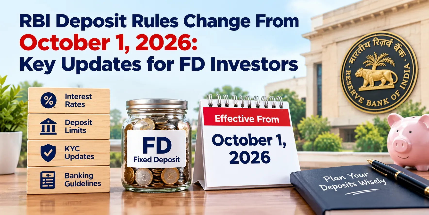 RBI Deposit Rules Change From October 1, 2026: Key Updates for FD Investors
