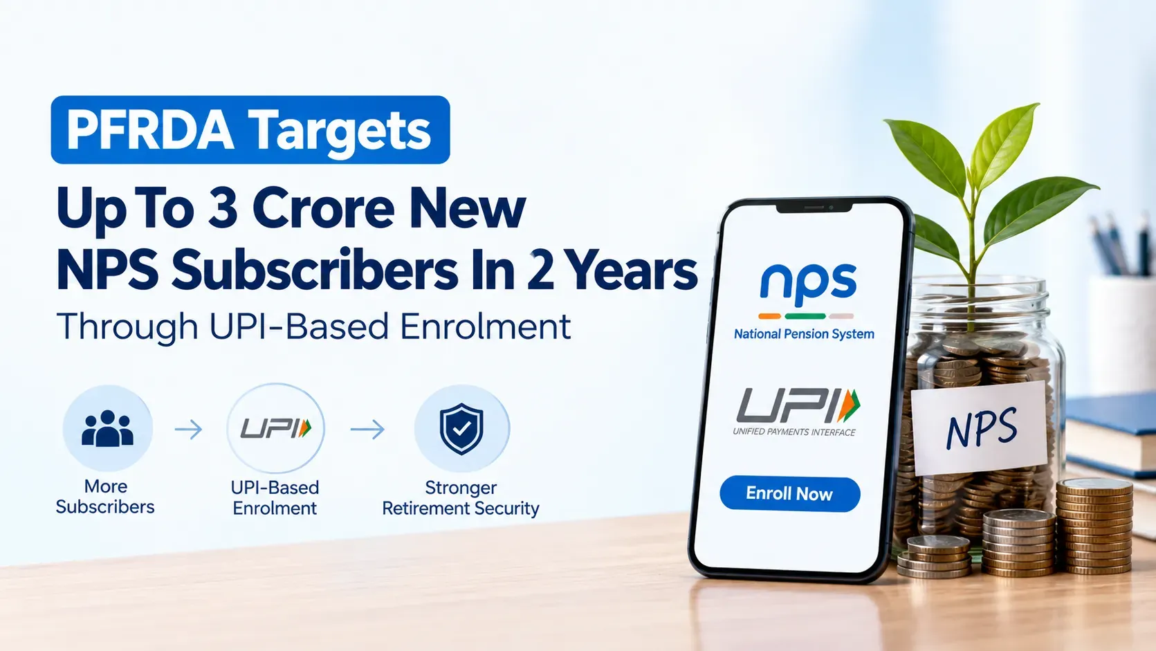PFRDA Targets Up To 3 Crore New NPS Subscribers In 2 Years Through UPI-Based Enrolment