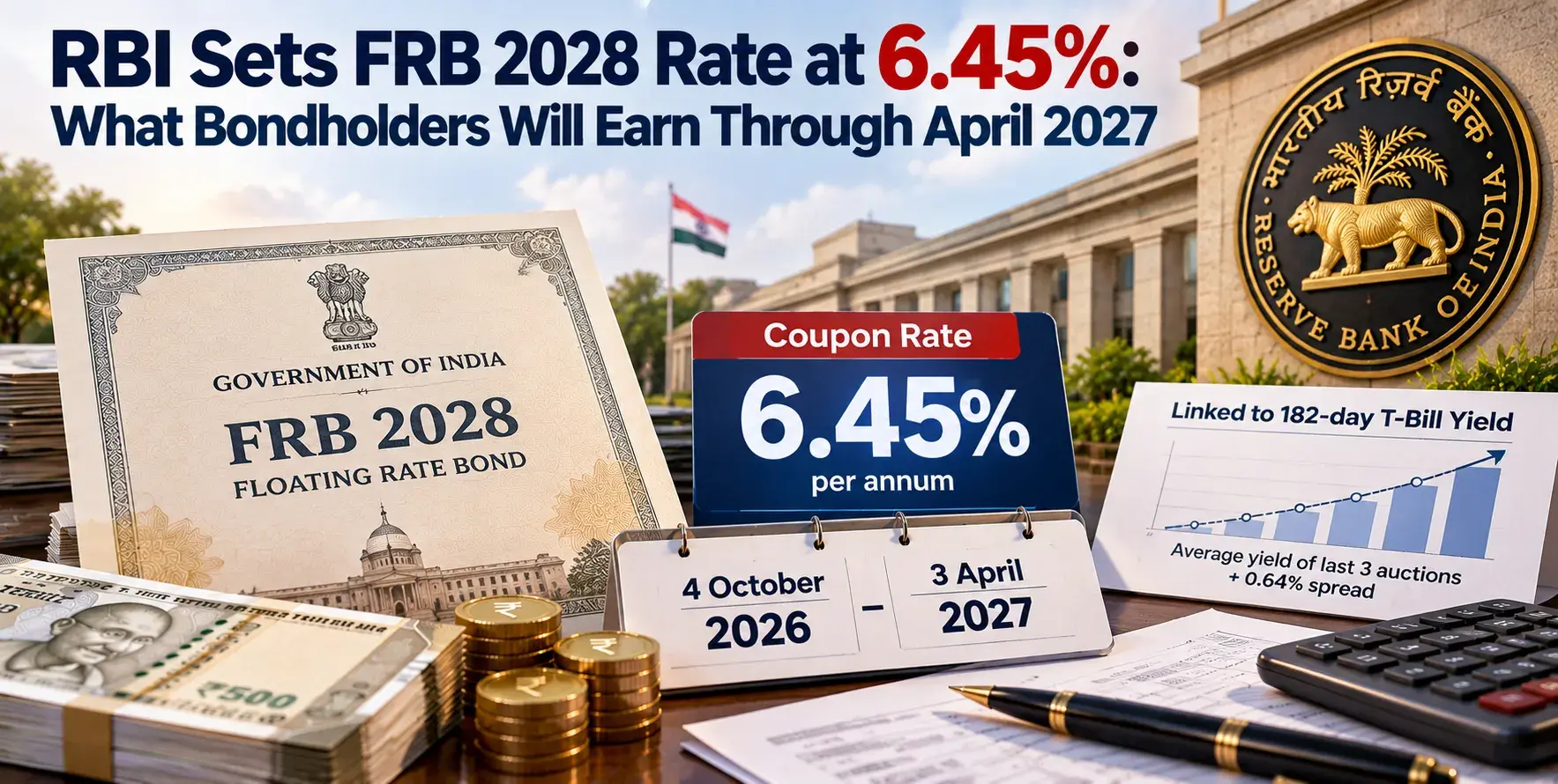 RBI Sets FRB 2028 Rate at 6.45%: What Bondholders Will Earn Through April 2027