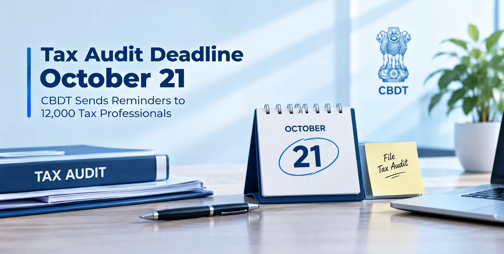 Tax Audit Deadline October 21: CBDT Sends Reminders to 12,000 Tax Professionals